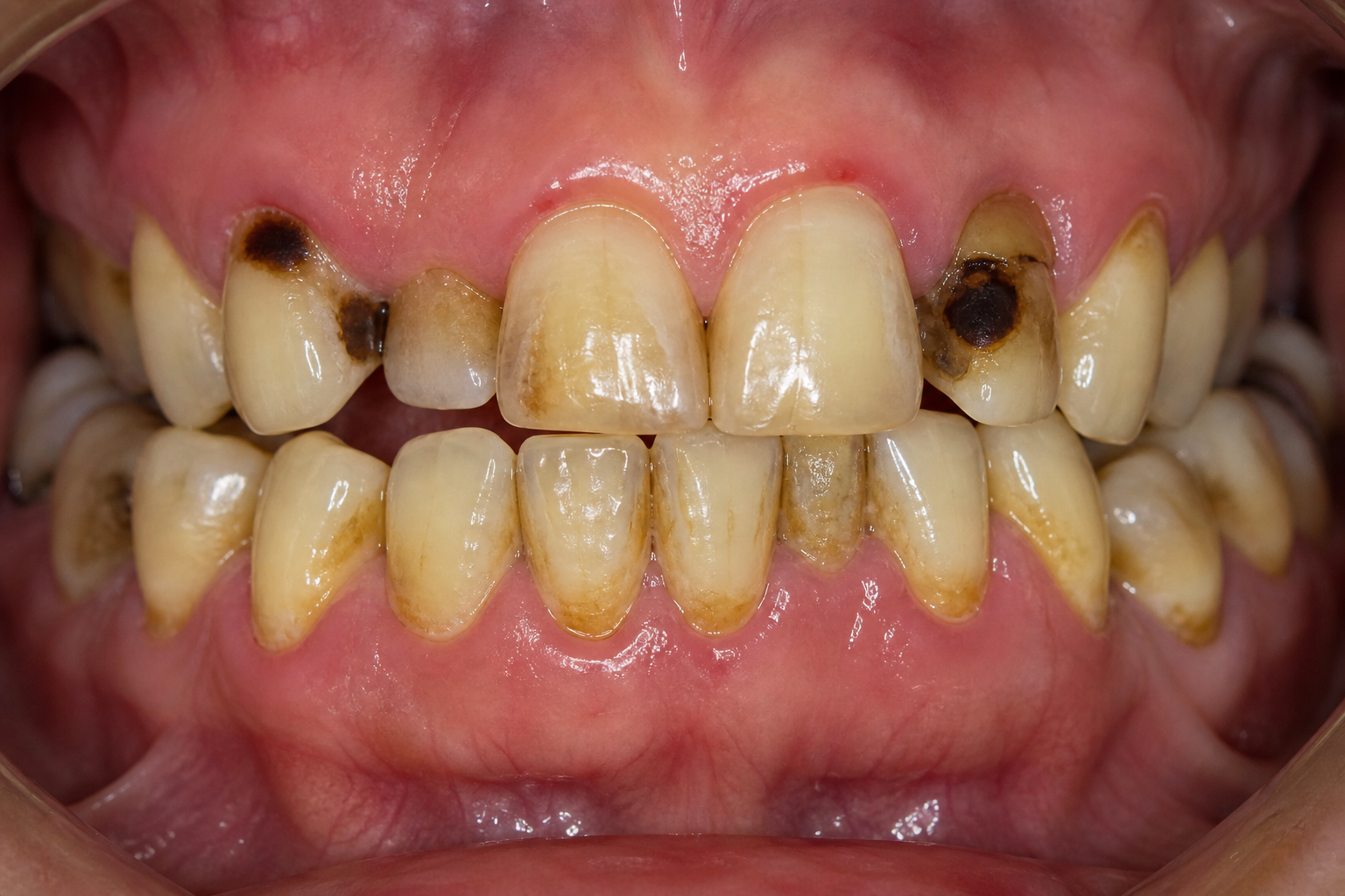 Before - Multiple Teeth RCT